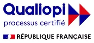 Logo Qualiopi délivré avec la marque de l'État — République française